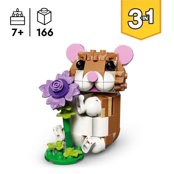 Image secondaire de LEGO Creator 3-en-1 : Hamster, Hérisson et Aigle - Jouet de Construction