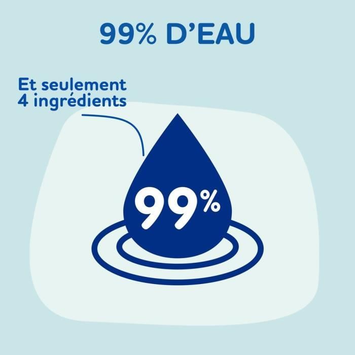 Dodie Lot de 7 paquets de Lingettes a l'eau 7x60 - Visage, Corps & Siege - Fibres d'origine végétale - Des la naissance