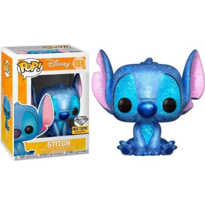 FUNKO - Disney Lilo et Stitch - Figurine Stitch Assis & pailleté Exclusive