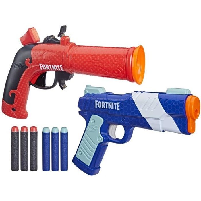 Nerf Fortnite Dual Pack, inclut 2 blasters Nerf, 6 fléchettes en mousse Nerf Elite