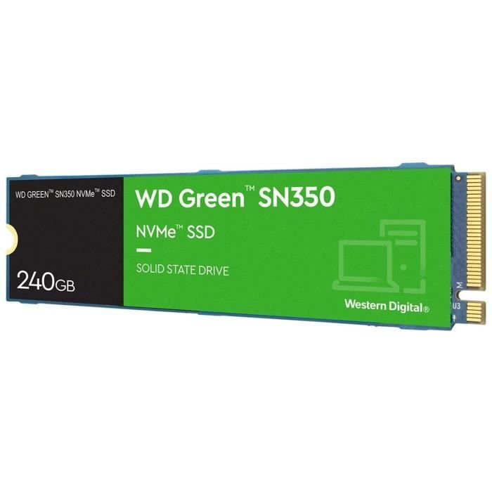 WESTERN DIGITAL - Green SN350 - Disque SSD Interne - 240 Go - M.2 - WDS240G2G0C
