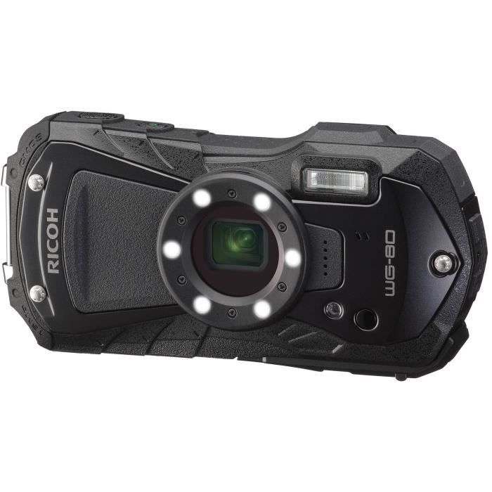 Ricoh Wg 80 Fotocamera Compatta Nera Impermeabile, 16 Megapixel, Robusta, Video E Illuminazione Led