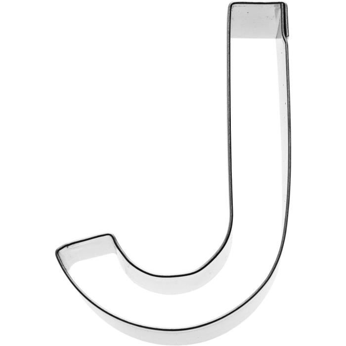 KARIS Emporte-piece Lettre J Birkmann T.1.6 - Inox - 6 cm - PG rouge