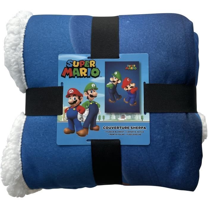 Image secondaire de Couverture Sherpa - MARIO BROS - Mario & Luigi - 100 x 150 cm