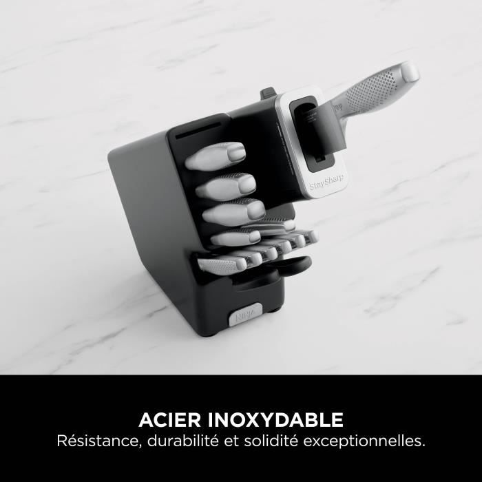 Image secondaire de Jeu de 14 couteaux NINJA StaySharp - Acier inoxydables et bloc de bois - K62014EUUK