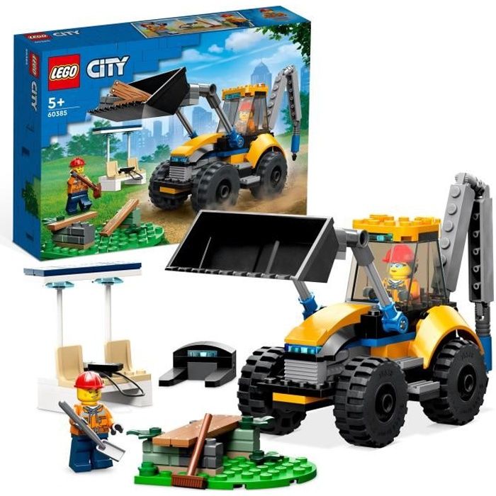 LEGO City 60385 La Pelleteuse de Chantier, Jouet Engin de Chantier, Garçons et Filles 5 Ans