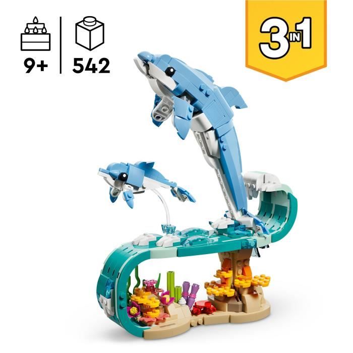 Image secondaire de LEGO Creator 3-en-1 : Beaux Dauphins et Animaux Marins