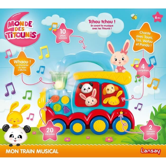 Titounis – Mon Train Musical - 1er Âge - Des 6 mois - Lansay