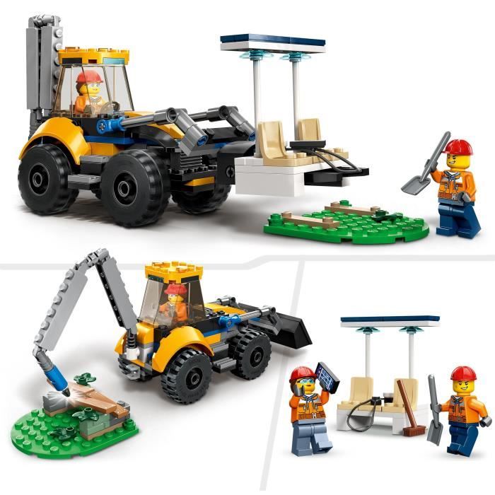 LEGO City 60385 La Pelleteuse de Chantier, Jouet Engin de Chantier, Garçons et Filles 5 Ans
