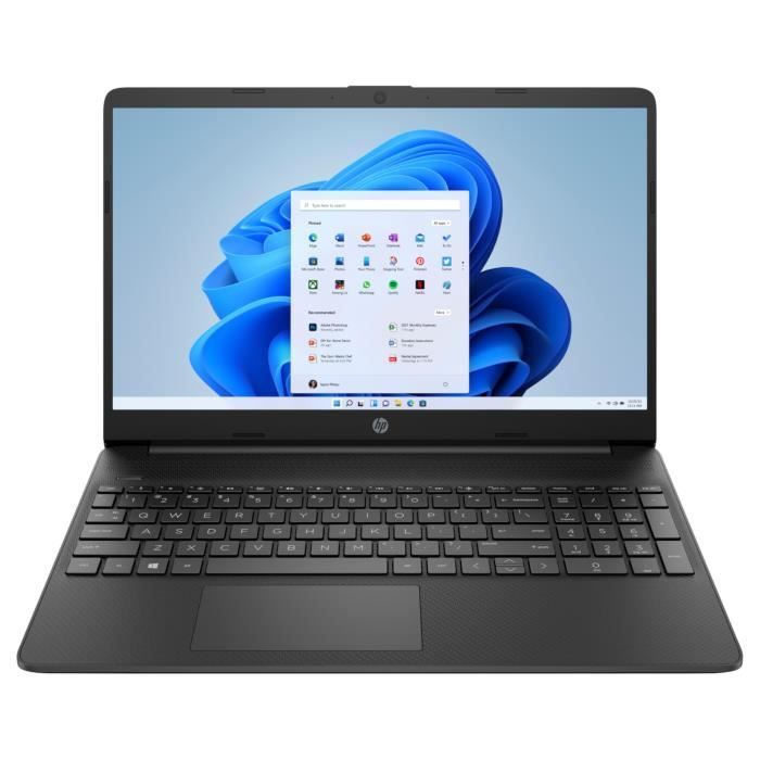 PC Portable HP 15s-fq0093nf - 15,6 HD - Intel Celeron N4120 - RAM 8Go DDR4 - 256Go - Intel UHD Graphics - Windows 11S - AZERTY
