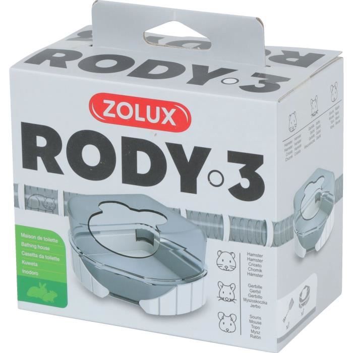 Image secondaire de Maison de toilette pour cages Rody3 - ZOLUX - Rodylounge - Pour petits rongeur - Blanc