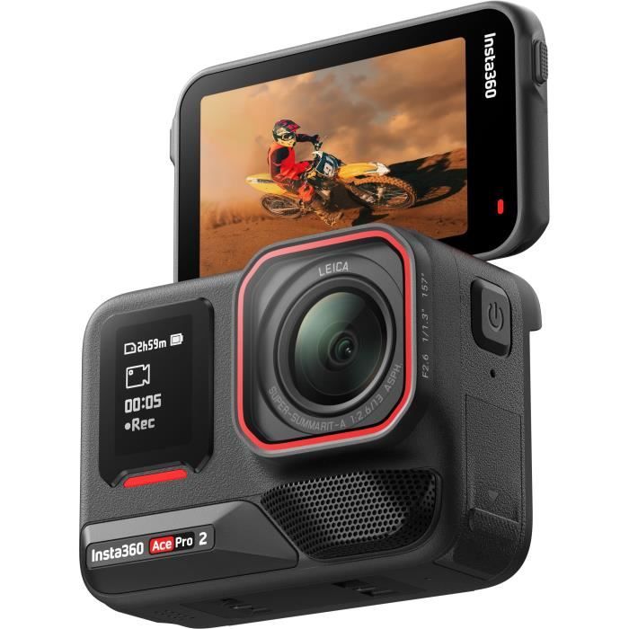 Pack de c�mara deportiva Insta360 Ace Pro 2 negra + segunda bater�a