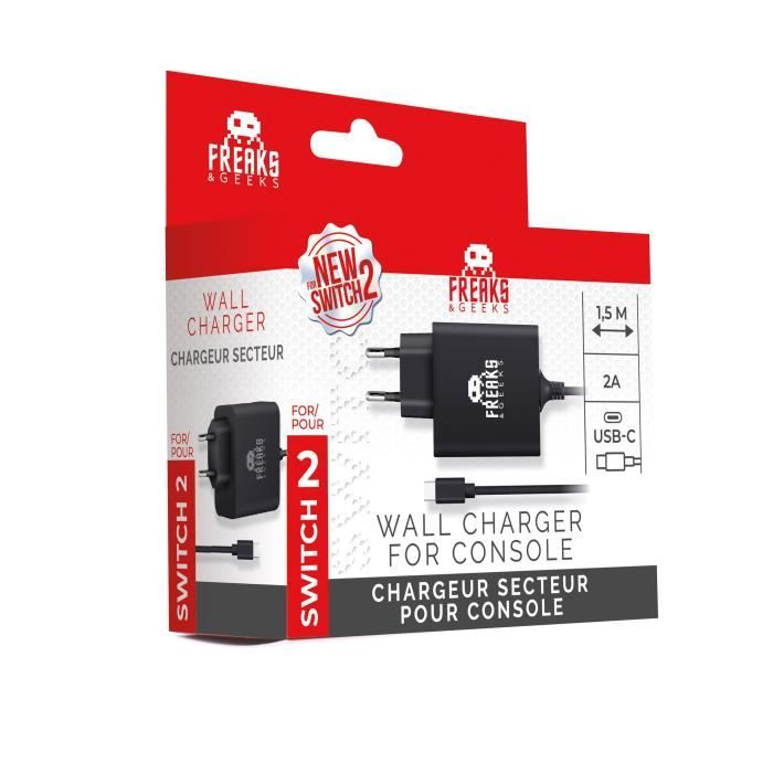 Image secondaire de Chargeur secteur - FREAKS AND GEEKS - Nintendo Switch 2 - 30 W - Noir