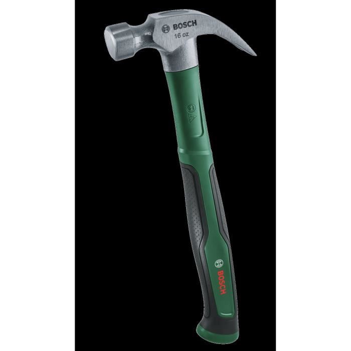 Bosch Marteau arrache-clou 450 g (acier au carbure dur arrache-clou en V manche Softgrip faibles vibrations)