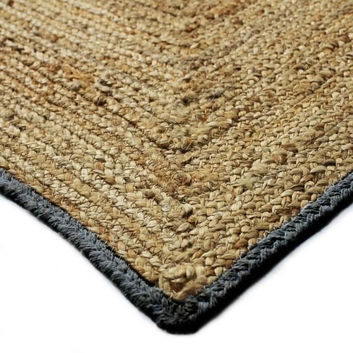 Tapis DECO Jute 120x170 cm - Gris foncé