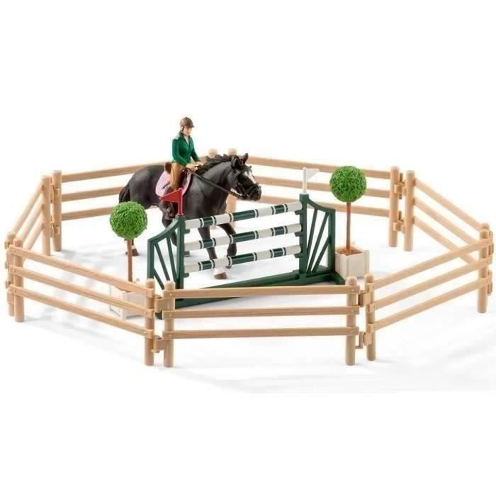 SCHLEICH - École d'équitation avec cavaliere et chevaux - 42389 - Gamme Horse Club