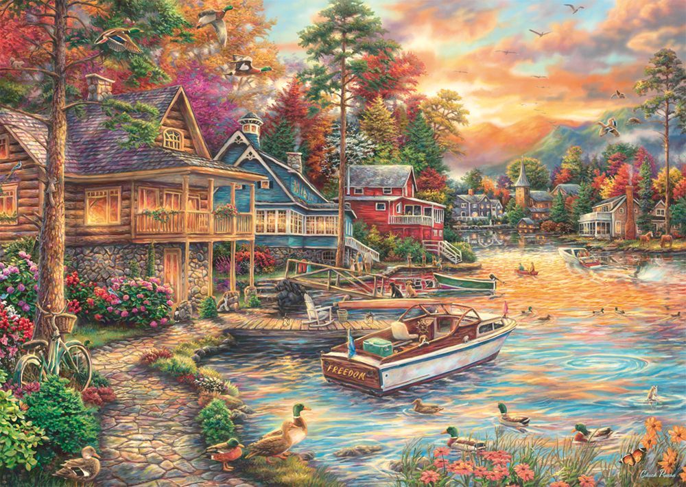 Image secondaire de Puzzle 1000 pièces - Paysage en Or du Soir par Chuck Pinson