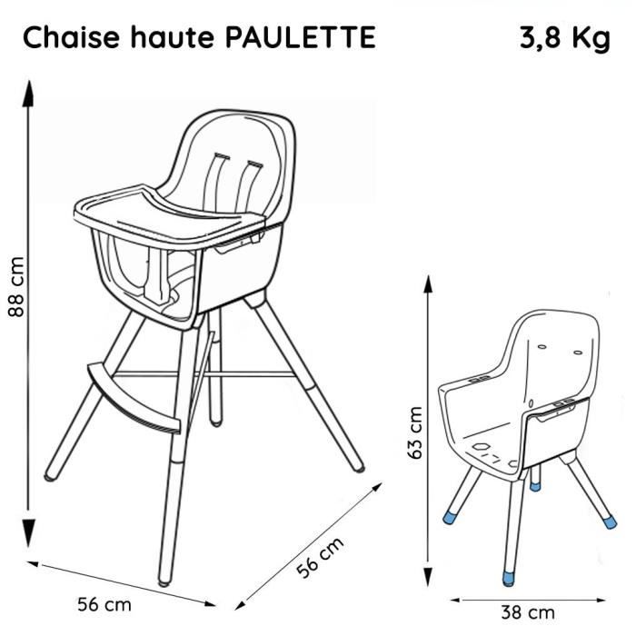 Nania - Chaise Haute évolutive PAULETTE - Des 6 mois jusqu'a 5 ans - Coussin réversible - Fabriquée en France -  Aristochats