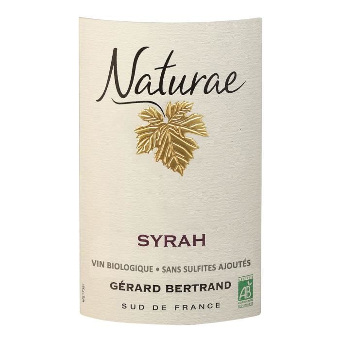 Gérard Bertrand Naturae Syrah Rouge IGP Pays d'Oc - Vin rouge du Languedoc-Roussillon - Bio