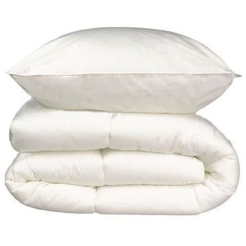 Pack linge de lit - Couette 140x200 cm et 1 oreiller 60x60 cm - BLANREVE - Tempérée - 100% Polyester - 1 personne - Blanc