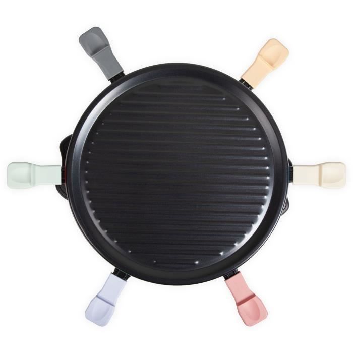 Image secondaire de Appareil a raclette 6 personnes - LIVOO - DOC207P - 800W - 6 personnes - Porte grill amovible - 6 spatules et 6 caquelons