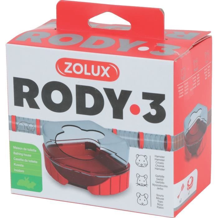 Image secondaire de Maison de toilette pour cages Rody3 - ZOLUX - Rodylounge - Pour petits rongeur - Grenadine