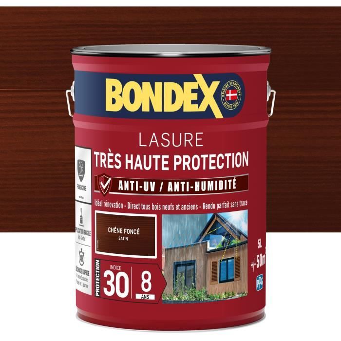 mordente per legno ad altissima protezione 8 anni rovere scuro 5L Bondex