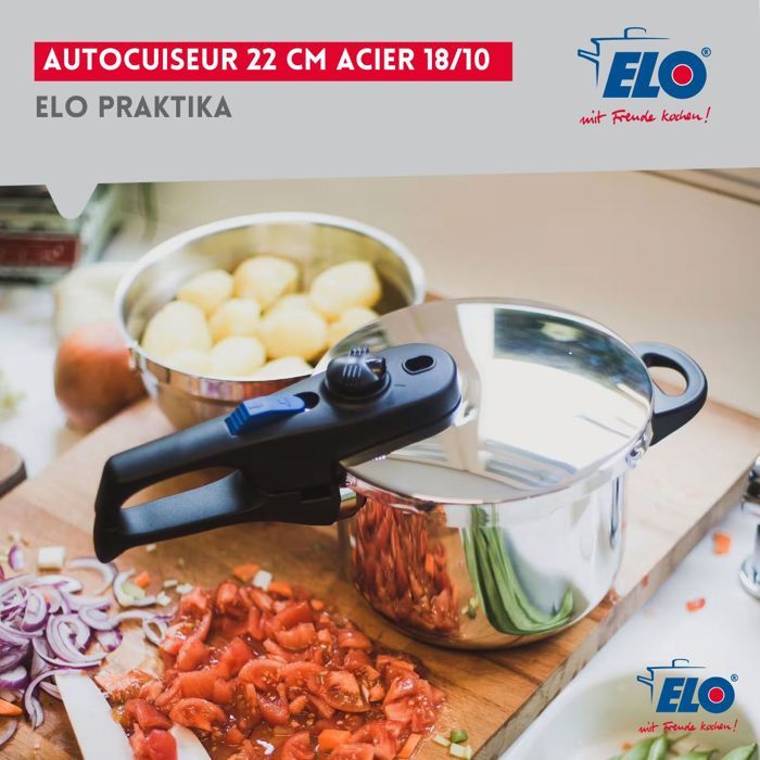 Image secondaire de Autocuiseur vapeur - FACKELMANN - Elo Praktika - Acier inoxydable 18/10 - 22 cm - 4 litres