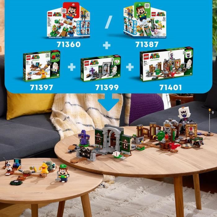 LEGO 71397 Super Mario Set d'Extension Labo et Ectoblast de Luigi's Mansion, Jeu de Construction pour Enfants +6 Ans