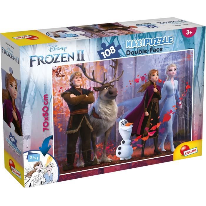 LISCIANI GIOCHI Disney Puzzle double face Maxi Floor 108 Frozen 2