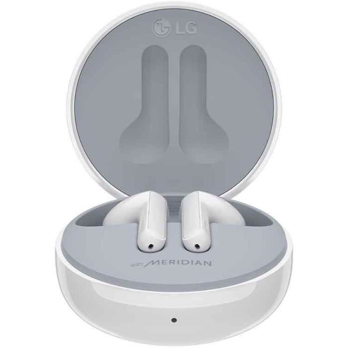 LG TONE Free HBS-FN5U Écouteurs Intra-auriculaires Bluetooth - Technologie UVNano LED -  IPX4 - Autonomie 18h - Blanc