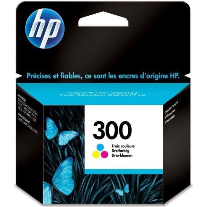 HP 300 Cartouche d'encre trois couleurs authentique (CC643EE) pour HP DeskJet F4580 et HP Photosmart C4680/C4795