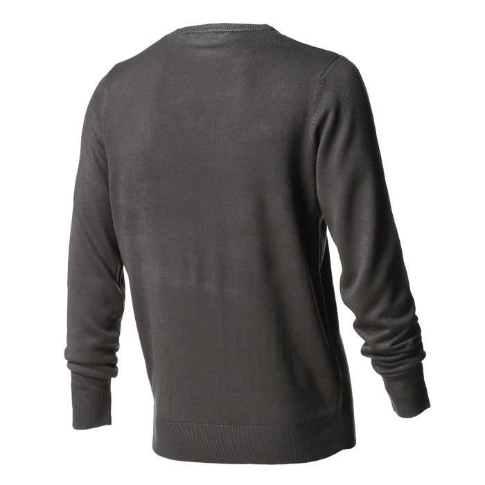 KENSINGTON EASTSIDE Pull Touché Cachemire Col Rond Gris Foncé Homme