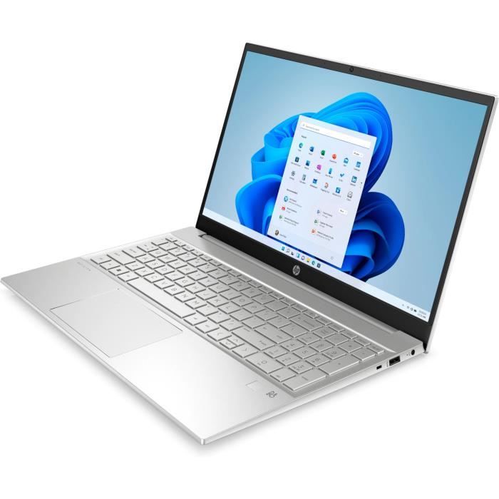 PC Portable HP Pavilion 15-eh1043nf - 15 FHD - Ryzen 5-5500U - RAM 16Go - Stockage 512Go SSD - Windows 11 - Argent - AZERTY