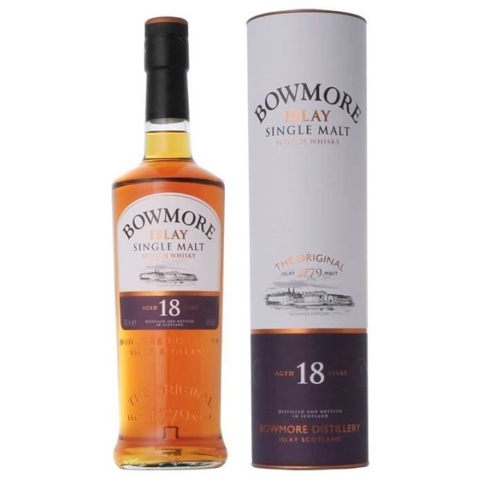 Bowmore - 18 ans - Islay single malt scotch whisky - 43,0 % Vol. - 70 cl sous étui