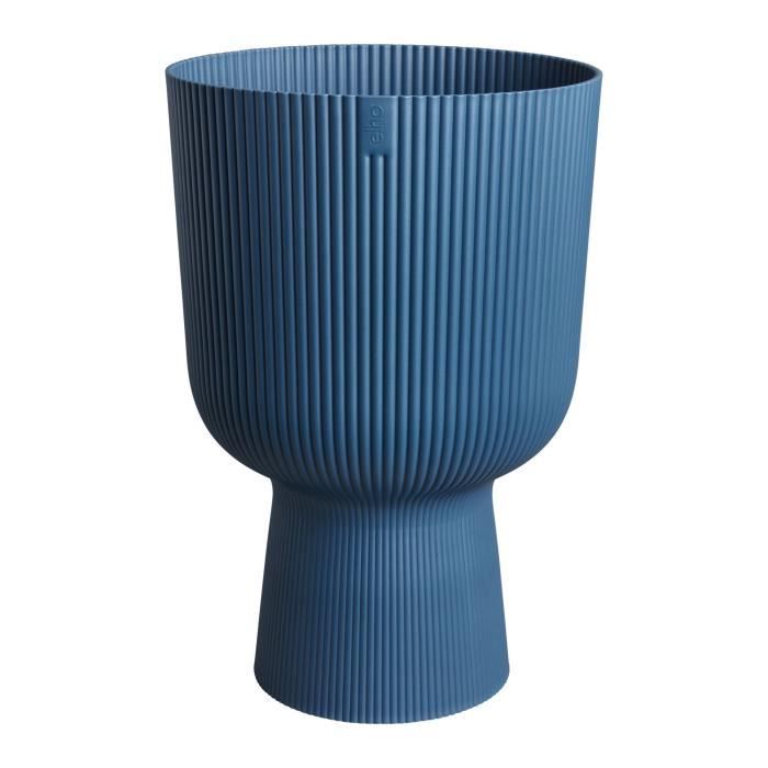 Vaso per fiori - Elho - Vibes Fold Coupe - Blu - L 30 x P 29,5 x H 45 cm - Per interni - 100% riciclato