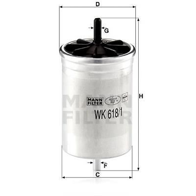 MANN FILTER Filtre a essence WK618/1