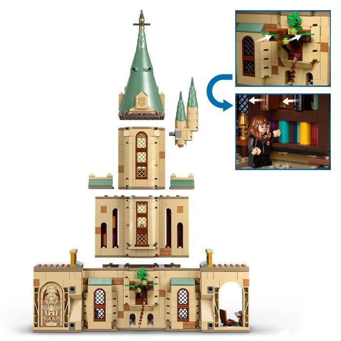 LEGO 76402 Harry Potter Poudlard : le Bureau de Dumbledore, Jouet de Château, Choixpeau et l'Épée de Gryffondor, Enfants 8 Ans