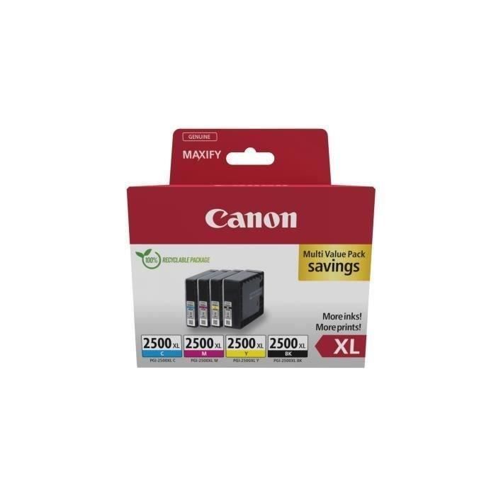 Multipack Ink Cartridges - CANON - PGI-2500XL Black/Cyan/Magenta/Yellow - High Yield