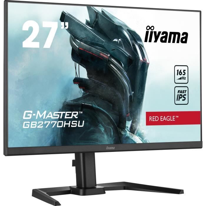 Ecran PC Gamer - IIYAMA G-Master Red Eagle GB2770HSU-B5 - 27 FHD - Dalle Fast IPS - 0.8 ms - 165Hz - HDMI / DP - AMD FreeSync Premi