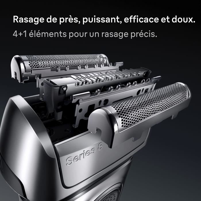 Image secondaire de Rasoir électrique BRAUN Series 8 - Noir - Autonomie 60 minutes - Charge rapide 5 minutes