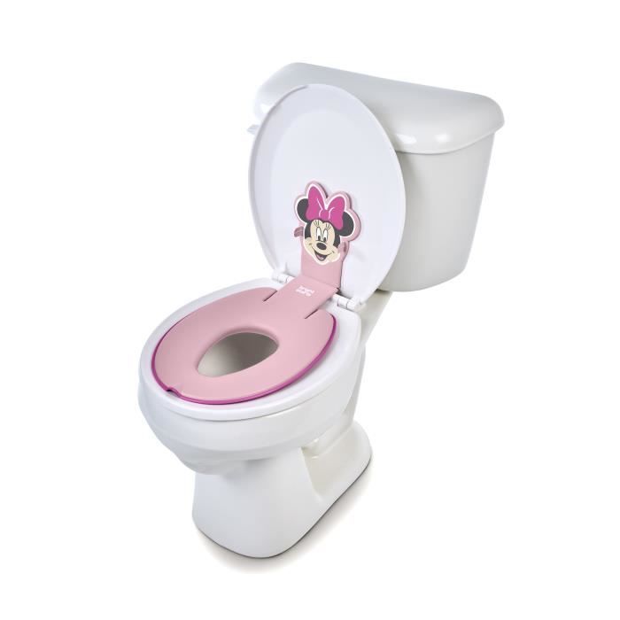 DISNEY BABY- MINNIE- Reductor universal adhesivo para asiento de inodoro infantil, innovador, de r�pida instalaci�n, semipermanente