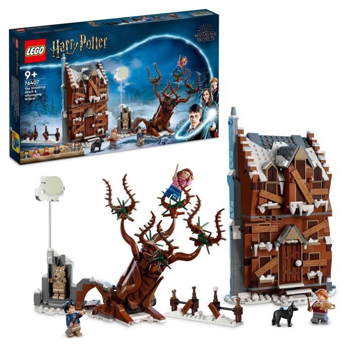 LEGO 76407 Harry Potter La Cabane Hurlante et le Saule Cogneur, Jouet sur Prisonnier d'Azkaban, Set pour Enfants de 9 ans, Cadeau