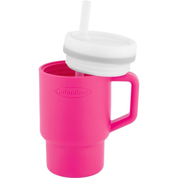 Image secondaire de Tasse en Silicone pour Bébé - Infantino 255 ml - Bubble Gum