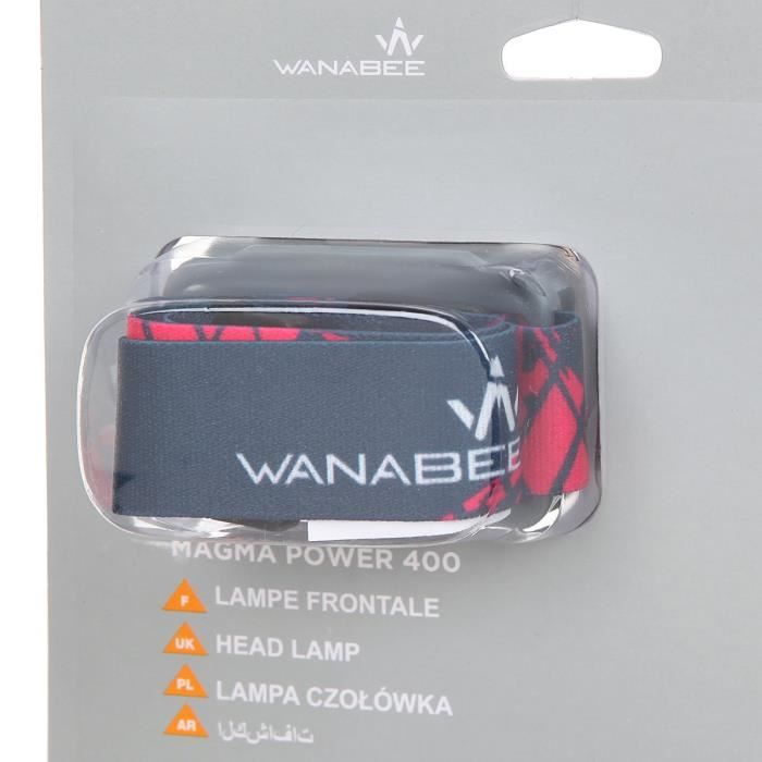 WANABEE Lampe Frontale Magma Power 400 Strap - Rose