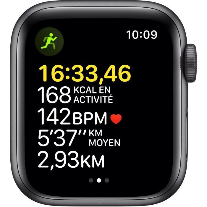 Apple Watch SE GPS 2021 - 40mm - Boitier Space Grey Aluminium - Bracelet Sport Midnight