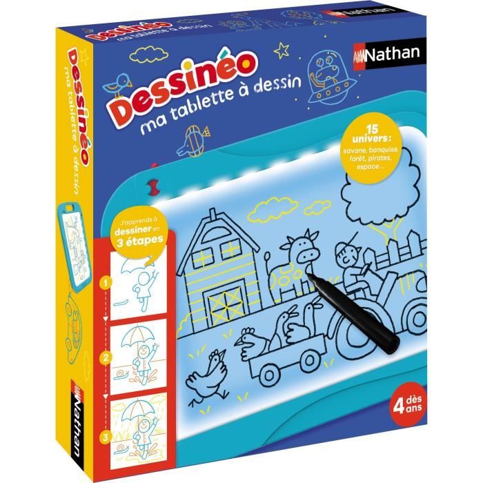 DESSINEO - Ma tablette à dessin - Jeu créatif - NATHAN - Dès 4 ans