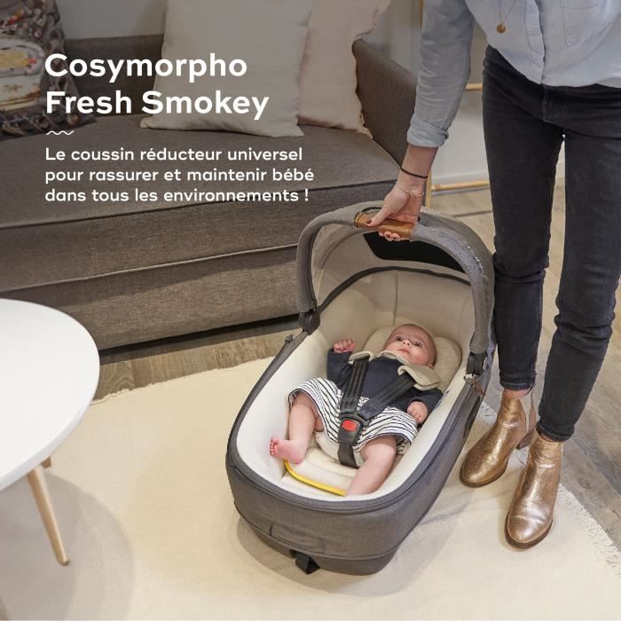 Babymoov Réducteur Nouveau-né Universel Cosymorpho, Tissu Respirant, De 0 a 6 mois, Fresh Smokey
