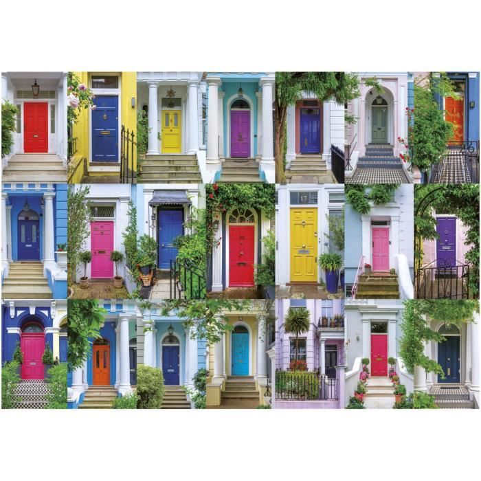 Image secondaire de Puzzle - EDUCA - Portes de Notting Hill - 1000 pieces - Theme Architecture - 68 x 48 cm