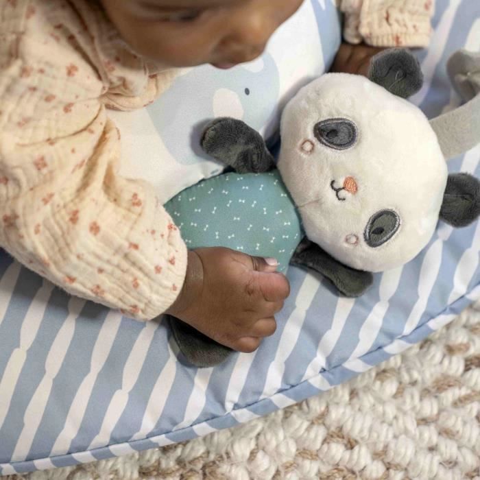 Image secondaire de INGENUITY Tapis d'éveil bébé pliable Cosy Spot Elephant,coussin reversible, arche de jeux en bois, mirroir et jouets sensoriels